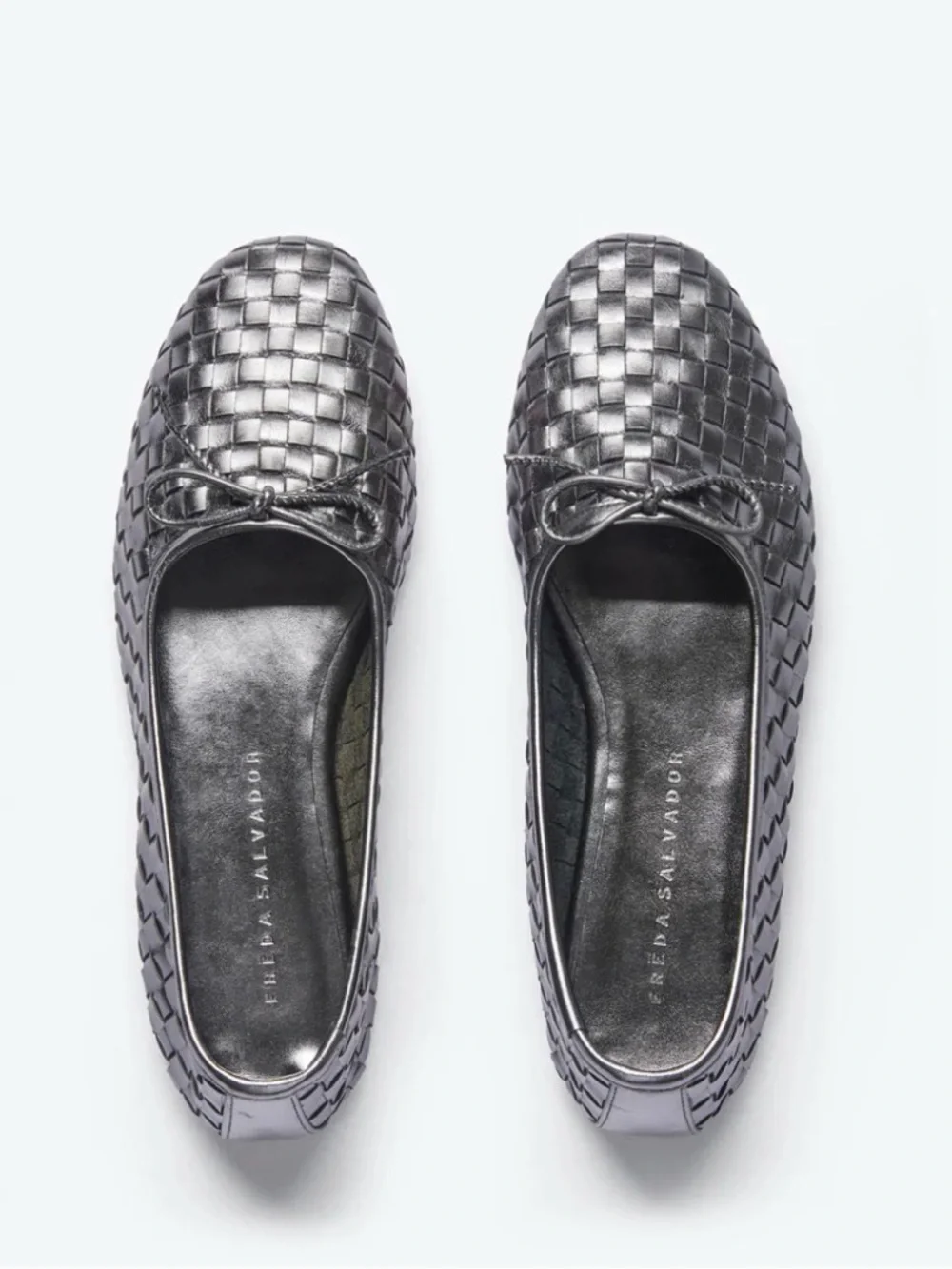 Frida Salvador Metallic Ballet Flats - gunmetal - Picture 1 of 2